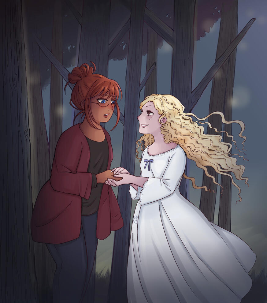 OC digital Illustration for my story "Labyrinth"